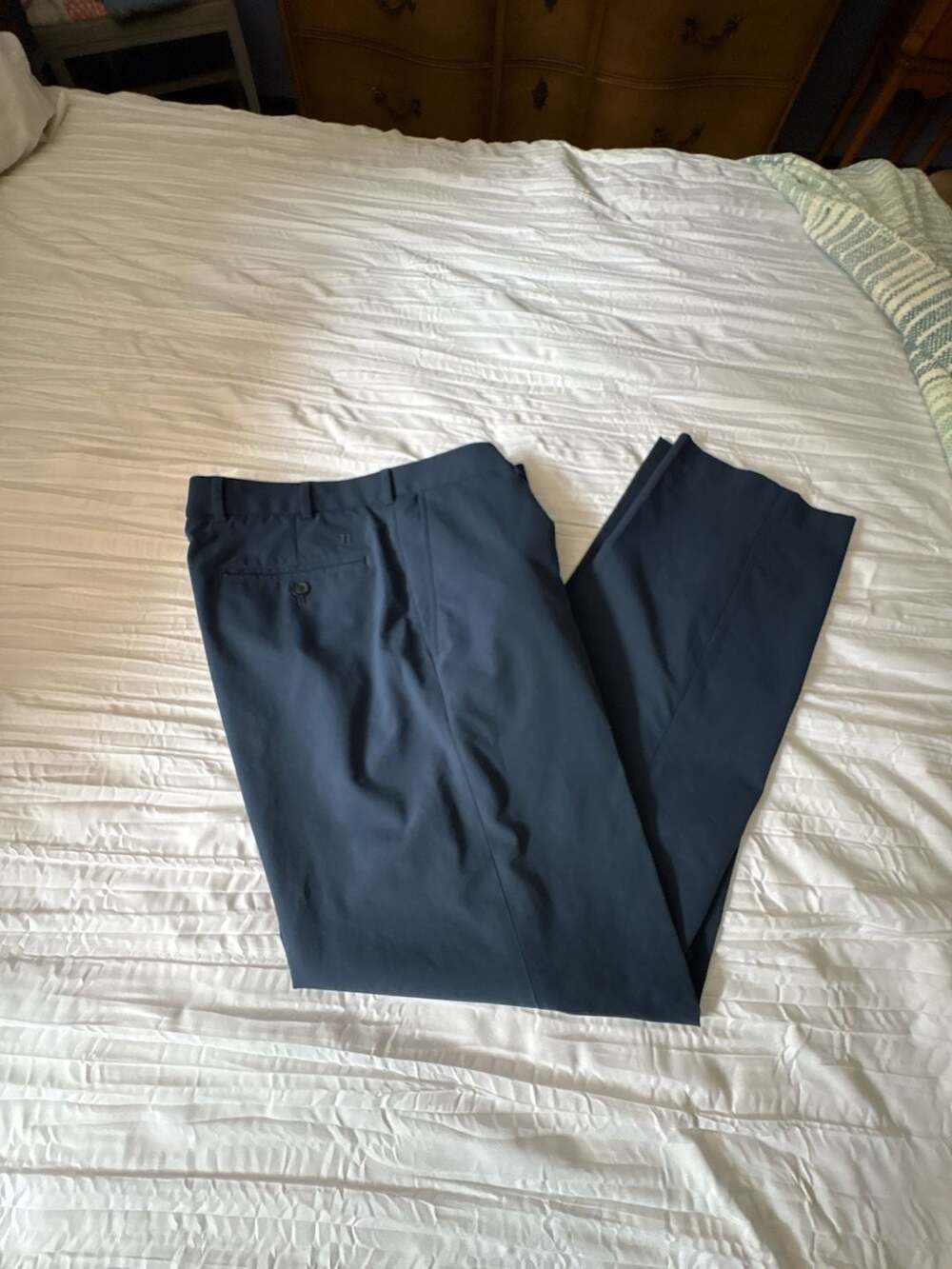 Walter Hagen Men's Golf Dress Pants Navy Blue Size 32x32 Flat Front
